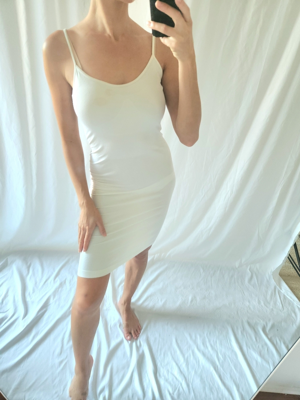 Letarte White Mini Slip Dress